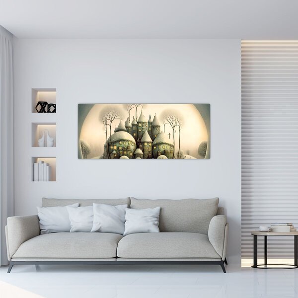 Slika - Kućice iz bajke (120x50 cm)