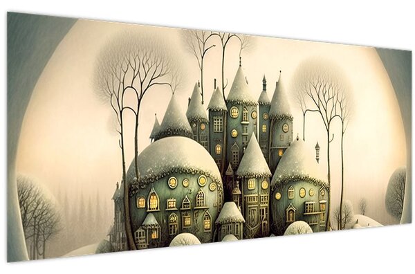 Slika - Kućice iz bajke (120x50 cm)