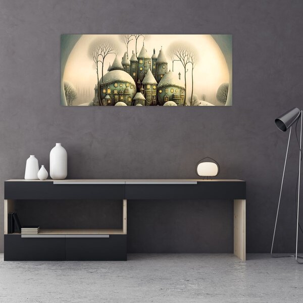 Slika - Kućice iz bajke (120x50 cm)