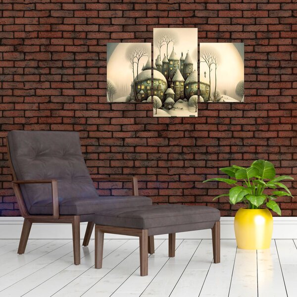 Slika - Kućice iz bajke (90x60 cm)
