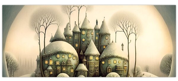 Slika - Kućice iz bajke (120x50 cm)