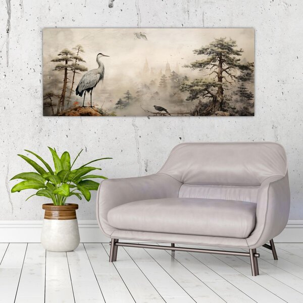 Slika - Crtani krajolik (120x50 cm)