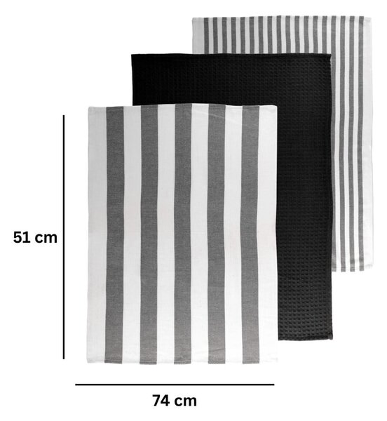Pamučna kuhinjska krpa 3 kom 51x74 cm Marra – Tiseco Home Studio