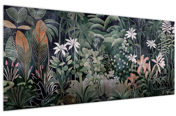 Slika - Slikani uzorak džungle (120x50 cm)