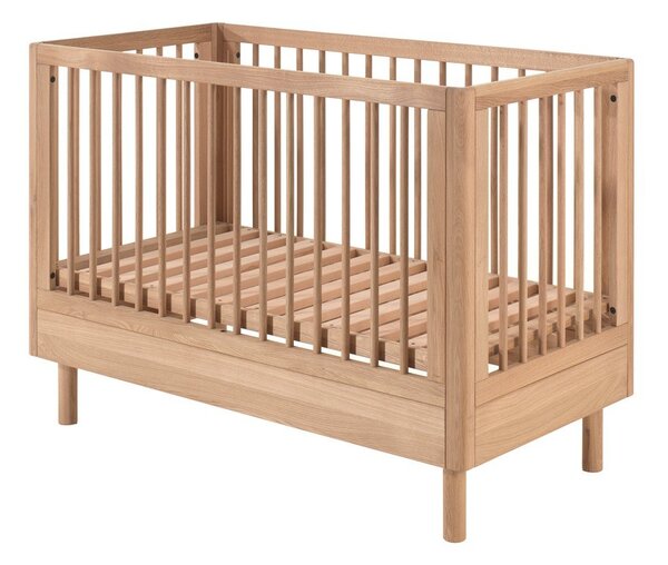 Dječji krevet od punog hrasta s podesivom visinom 60x120 cm u prirodnoj boji Forrest – Vipack
