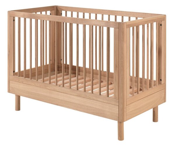 Dječji krevet od punog hrasta s podesivom visinom 60x120 cm u prirodnoj boji Forrest – Vipack