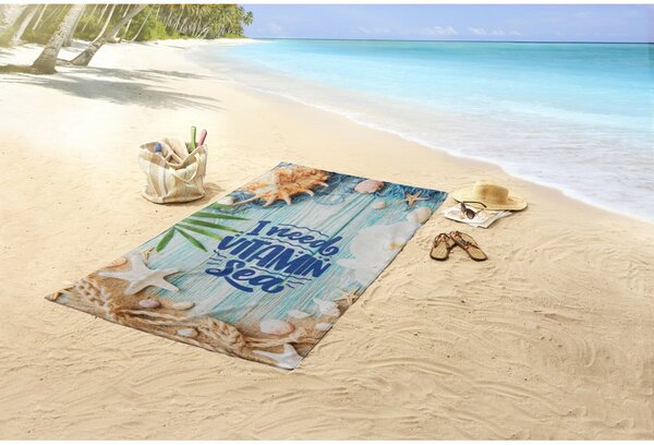 Ručnik za plažu od samta 100x180 cm Vitamin Sea – Good Morning