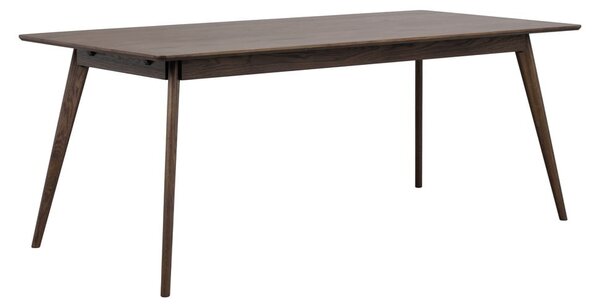 Tamno smeđi proširiv blagovaonski stol u dekoru hrasta 90x190 cm Yumi – Rowico