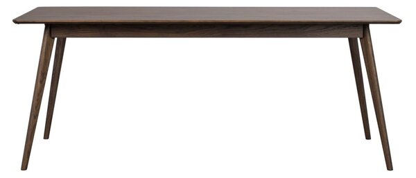 Tamno smeđi proširiv blagovaonski stol u dekoru hrasta 90x190 cm Yumi – Rowico