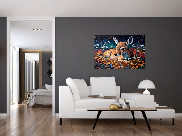 Slika - Naslikani jelen (90x60 cm)