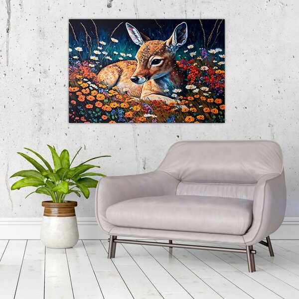 Slika - Naslikani jelen (90x60 cm)