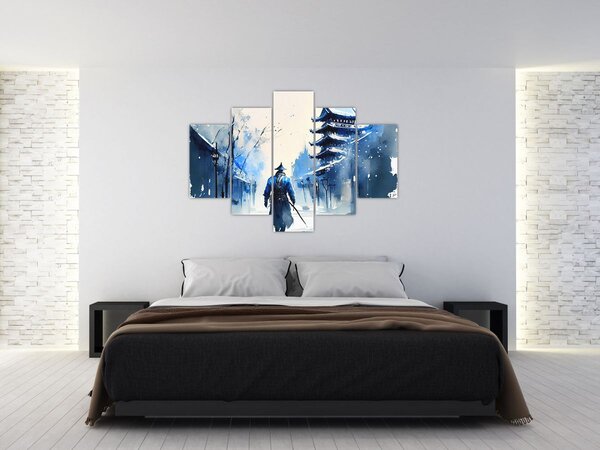 Slika - Samuraj, akvarel (150x105 cm)