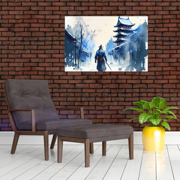 Slika - Samuraj, akvarel (90x60 cm)