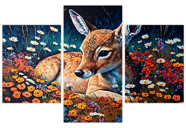 Slika - Naslikani jelen (90x60 cm)