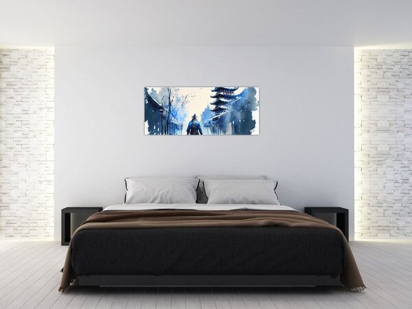 Slika - Samuraj, akvarel (120x50 cm)