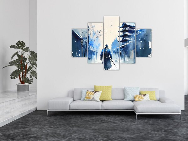 Slika - Samuraj, akvarel (150x105 cm)