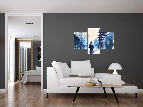 Slika - Samuraj, akvarel (90x60 cm)