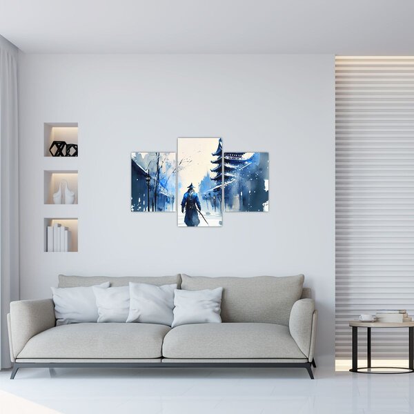 Slika - Samuraj, akvarel (90x60 cm)