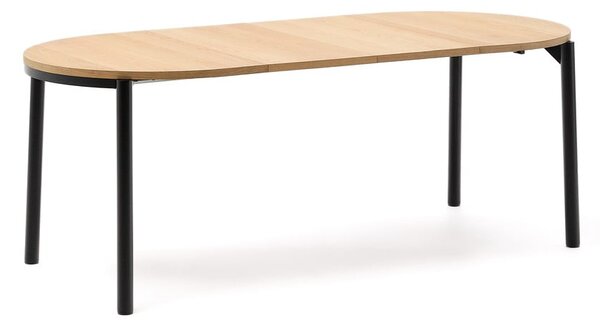 Proširiv blagovaonski stol s pločom stola u dekoru hrasta u prirodnoj boji 90x120 cm Montuiri – Kave Home