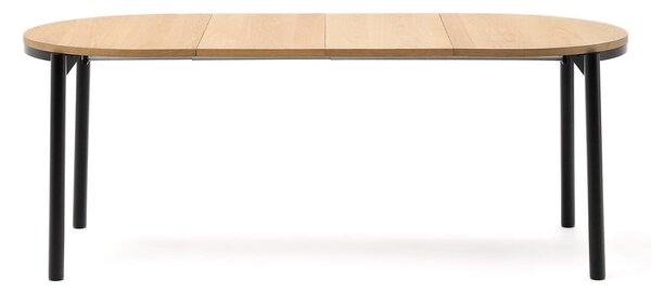 Proširiv blagovaonski stol s pločom stola u dekoru hrasta u prirodnoj boji 90x120 cm Montuiri – Kave Home
