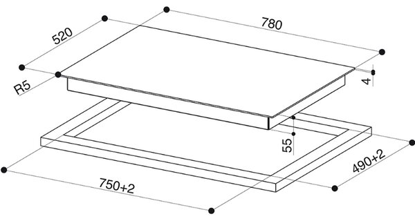 UGRADBENA PLOČA FABER FCH 84 BK KL