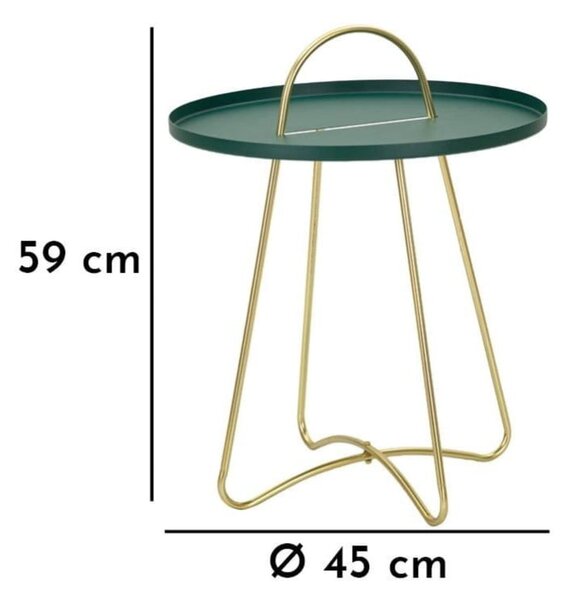 Metalni okrugli pomoćni stol ø 45 cm Grent – Mauro Ferretti