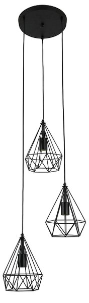 VISILICA RETRO VICTORIA BLACK E27 3x40W 10387