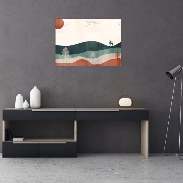 Slika - Ilustrirani krajolik (70x50 cm)