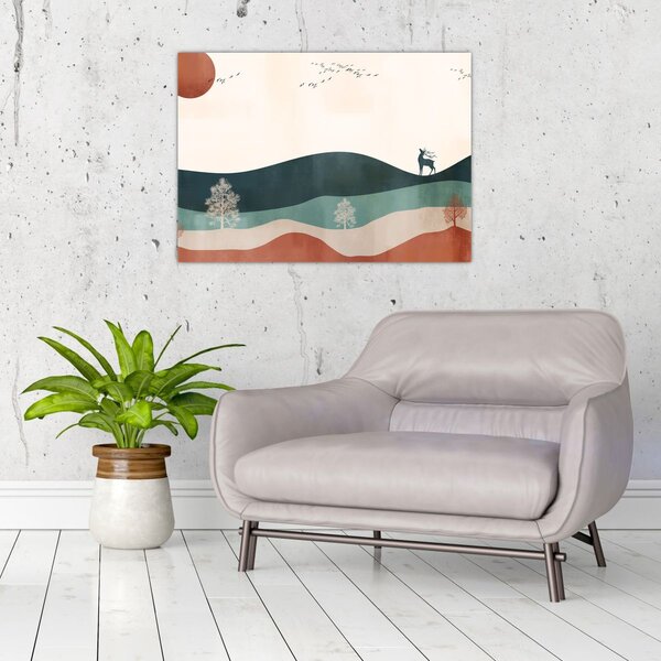Slika - Ilustrirani krajolik (70x50 cm)