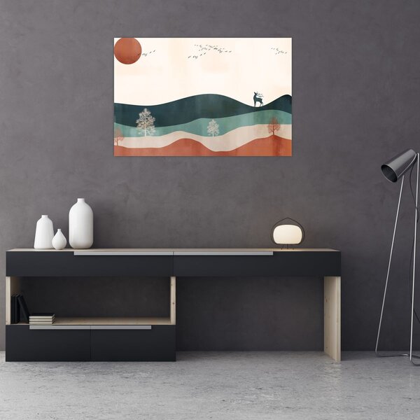 Slika - Ilustrirani krajolik (90x60 cm)
