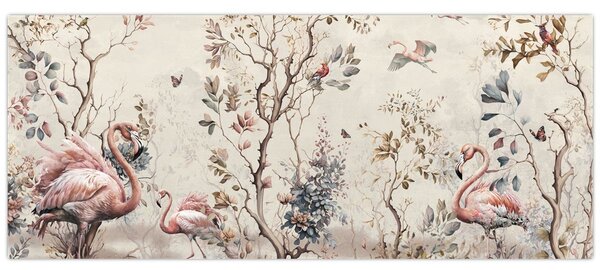 Slika - Crtanje flaminga (120x50 cm)