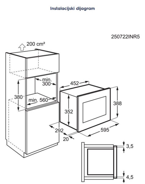 MIKROVALNA PEĆNICA ELECTROLUX LMS 2203EMK UGRADBENA