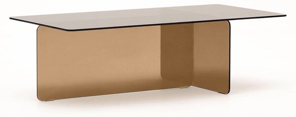 Smeđi stakleni stolić za kavu 60x120 cm Zaren – Kave Home