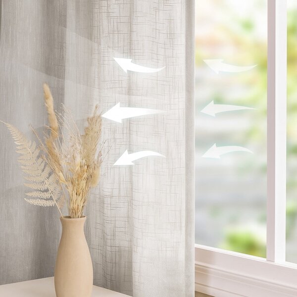 Krem zavjesa 140x250 cm Valeta – Restilo