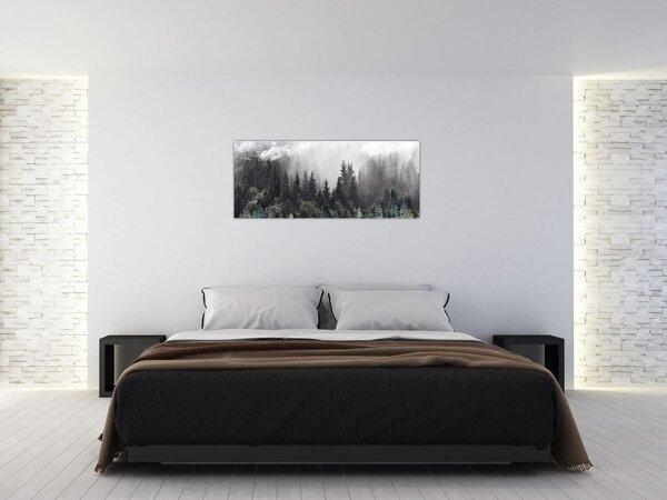 Slika - Šuma s ilustriranim elementima (120x50 cm)