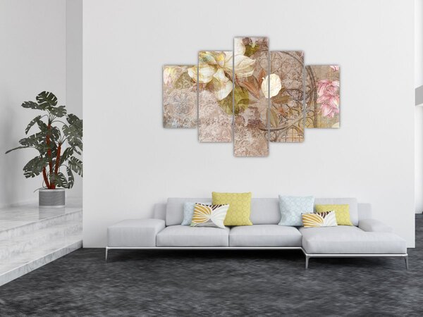 Slika - Cvjetni ukras (150x105 cm)
