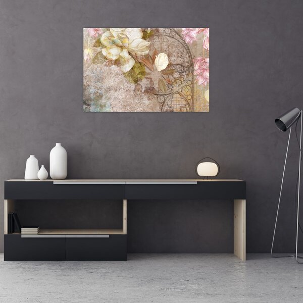 Slika - Cvjetni ukras (90x60 cm)