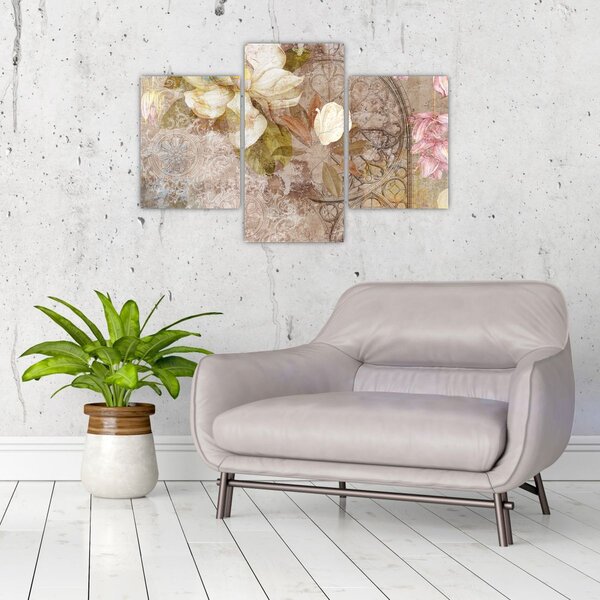 Slika - Cvjetni ukras (90x60 cm)