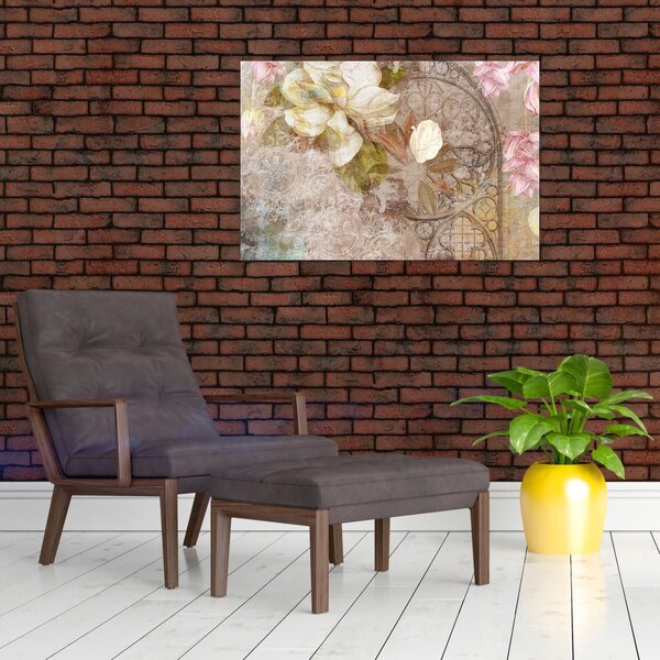 Slika - Cvjetni ukras (90x60 cm)