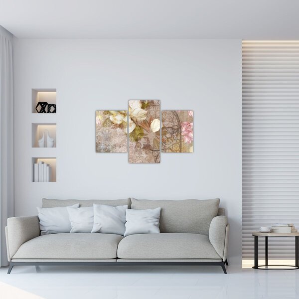 Slika - Cvjetni ukras (90x60 cm)
