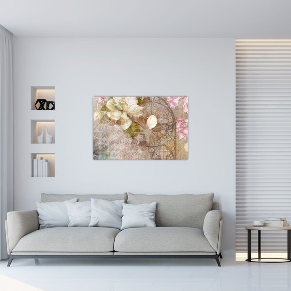 Slika - Cvjetni ukras (90x60 cm)