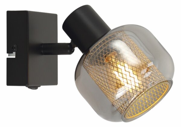 SVJETILJKA SPOT AMELIA GREY+GOLD 1*E14 8W S PREKIDAČEM 10871