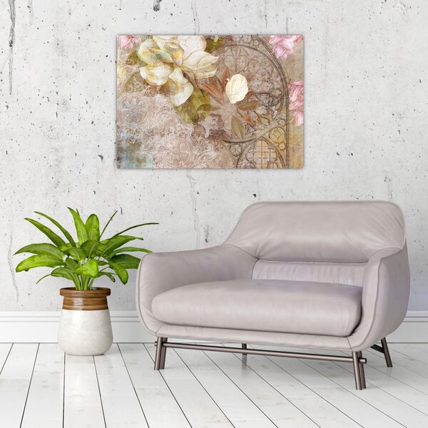 Slika - Cvjetni ukras (70x50 cm)