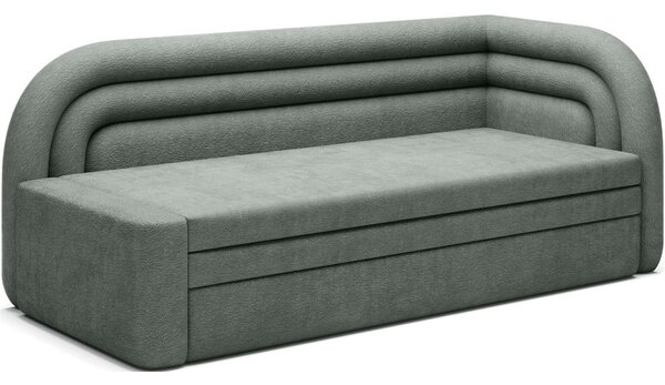 Zelena sklopiva/s prostorom za odlaganje sofa od šenila s desnim kutom 223 cm Fabillo – ELTAP