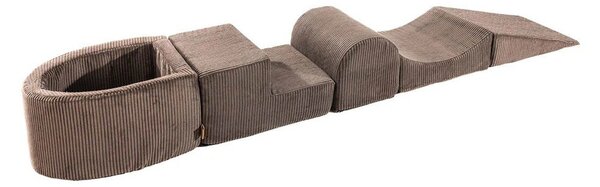 Smeđi set mekanih igrački od pjene od samta 250x45x30 cm Montessori – Meowbaby