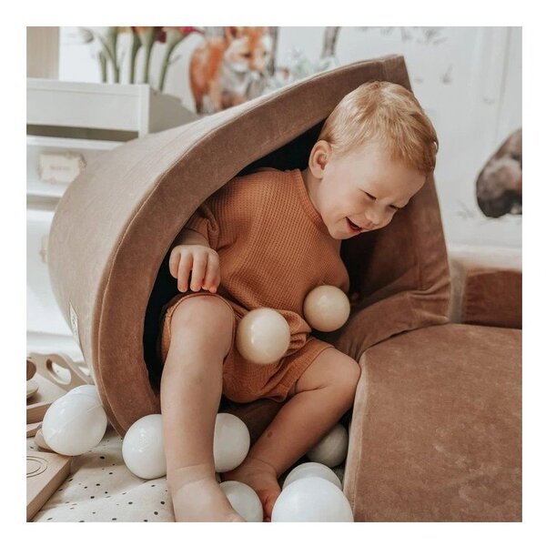 Smeđi set mekanih igrački od pjene od samta 250x45x30 cm Montessori – Meowbaby