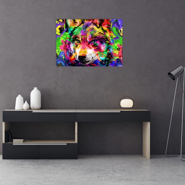 Slika - Vuk s grafitima (70x50 cm)