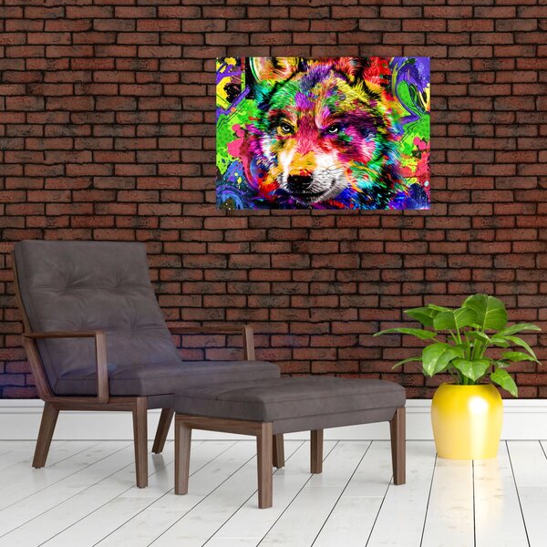 Slika - Vuk s grafitima (70x50 cm)