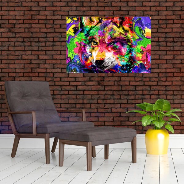 Slika - Vuk s grafitima (90x60 cm)