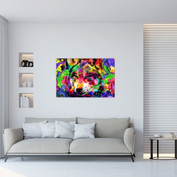 Slika - Vuk s grafitima (90x60 cm)